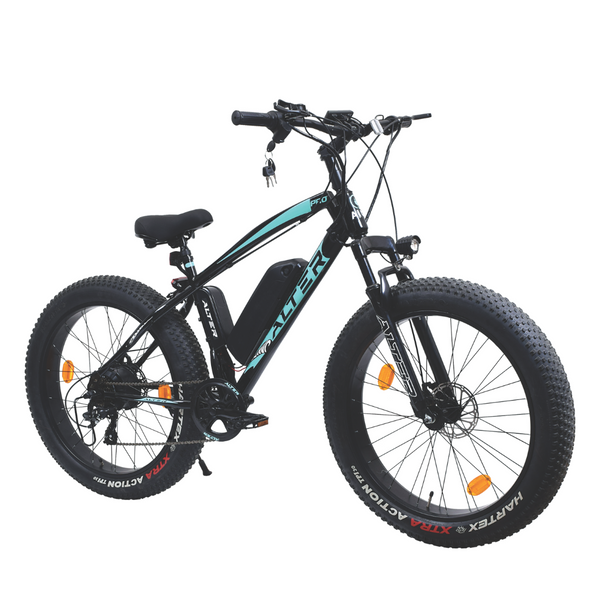 Alter 26" 005 PRO Model Electric Cycle with 36V 500W BLDC HUB Motor | LI-ION REMOVABLEBATTERY | SUITABLE FOR HILLY AREAS | 95% PREASSEMBLED with Charger (SEAGREEN, 10.4 AH) Alter Bikes