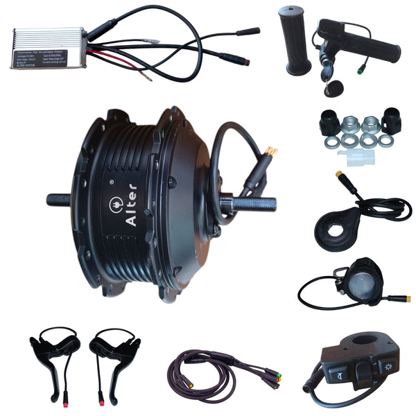 ALTER 36V 250W (016 PRO) CYCLE HUB MOTOR KIT | 3 LEVEL PAS | ALL WATERPROOF CONNECTORS (MULTI  SPEED) (Copy) Alter Bikes