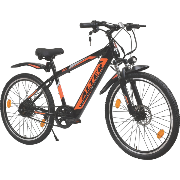 ALTER 26" 013 PRO MODEL ELECTRIC CYCLE | PAS WITH 3 CONTROL MODES | WATERPROOF WIRING | 95% PRE ASSEMBLED WITH CHARGER (ORANGE, 10.4AH) Alter Bikes